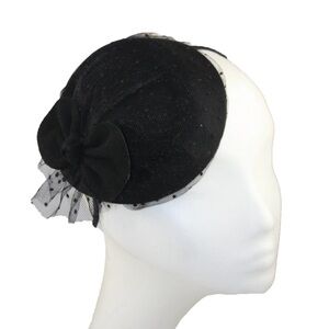 Modcloth Black Mesh Bow Fascinator